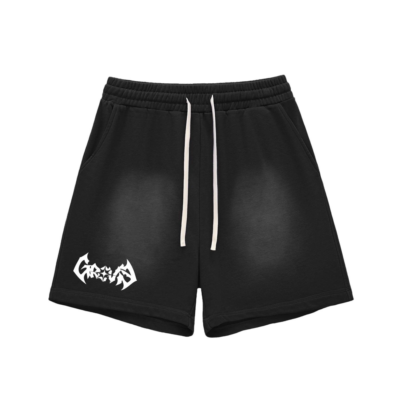 Sun Fade Raw Edge Cotton Shorts