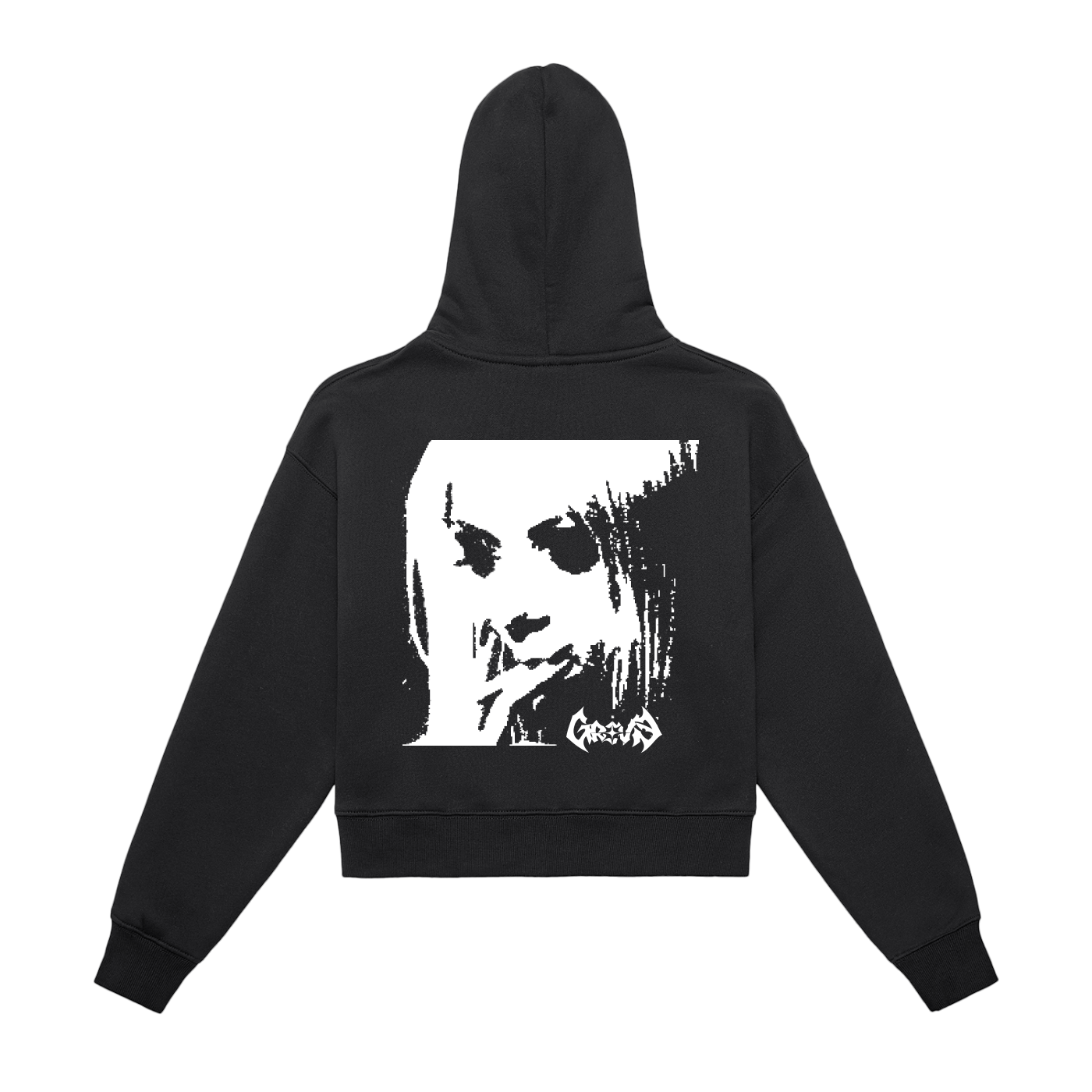 Fleeced Zip-Up Cropped Hoodie